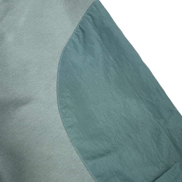 Stone Island 2023 Light Blue Cotton Nylon Panel Hood Jumper - XL