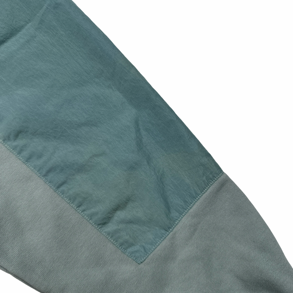 Stone Island 2023 Light Blue Cotton Nylon Panel Hood Jumper - XL