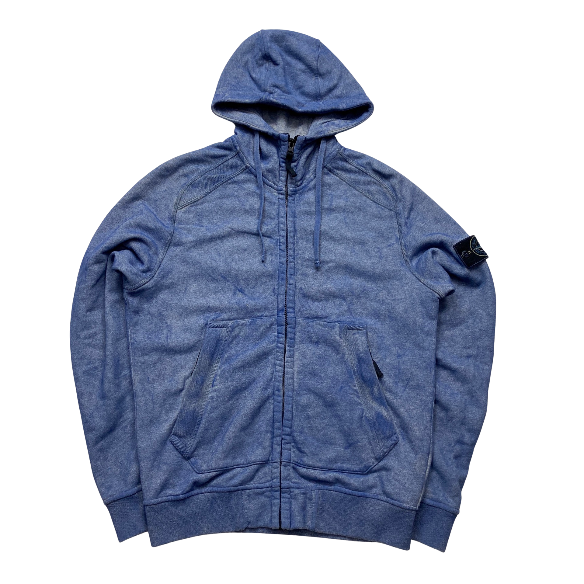 Stone island blue zip hoodie top