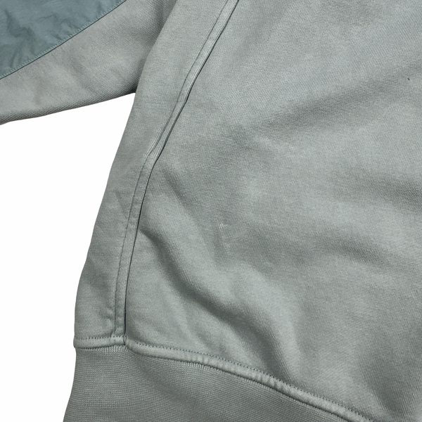 Stone Island 2023 Light Blue Cotton Nylon Panel Hood Jumper - XL