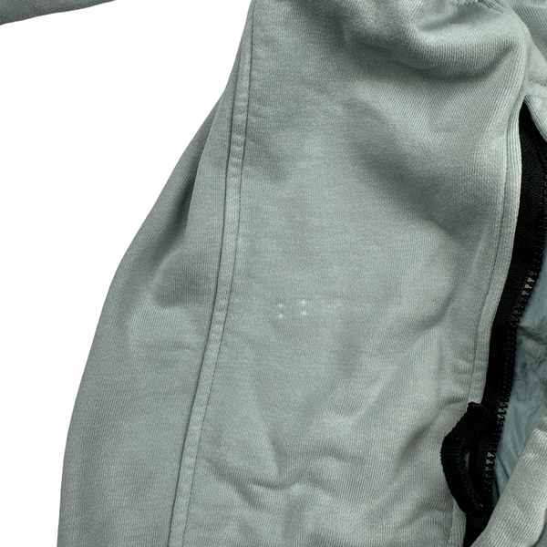 Stone Island 2023 Light Blue Cotton Nylon Panel Hood Jumper - XL