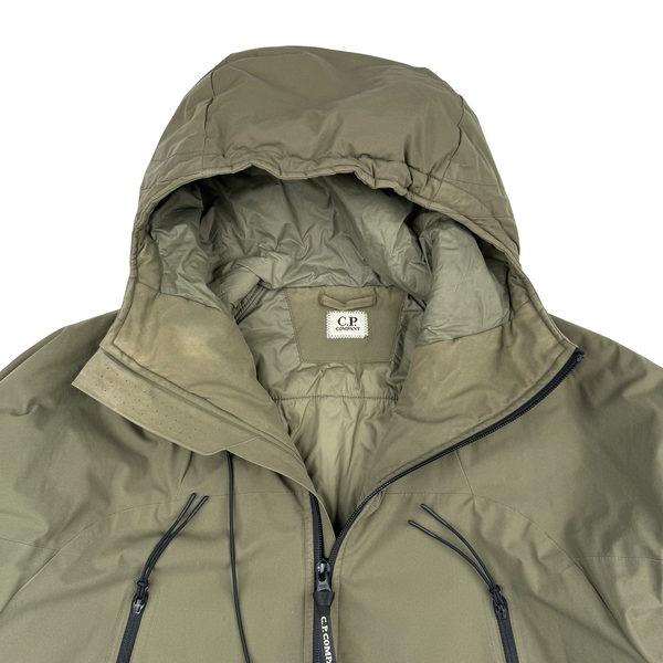 CP Company Sage Green Pro Tek Hooded Zip up Jacket - Medium (48)