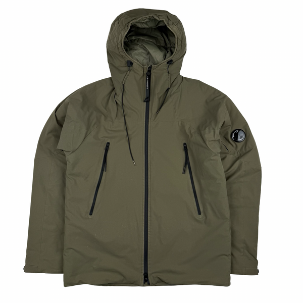 CP Company Sage Green Pro Tek Hooded Zip up Jacket - Medium (48)