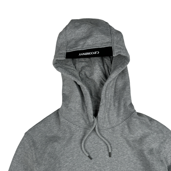 CP Company Grey Cotton Lens Viewer Pullover Hoodie - XL
