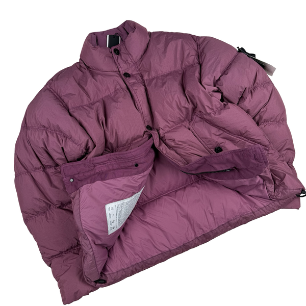Stone Island 2024 Magenta Crinkle R-NY Down Puffer Jacket - Medium