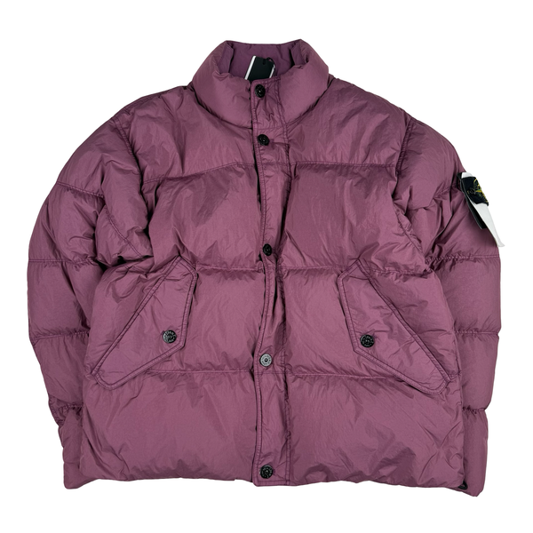 Stone Island 2024 Magenta Crinkle R-NY Down Puffer Jacket - Medium