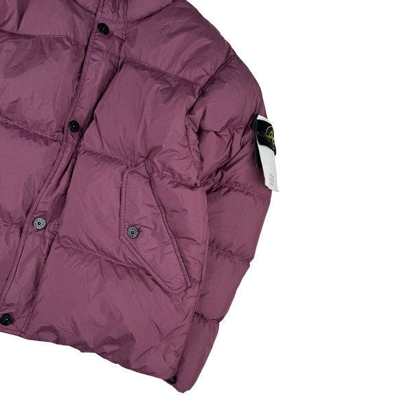 Stone Island 2024 Magenta Crinkle R-NY Down Puffer Jacket - Medium