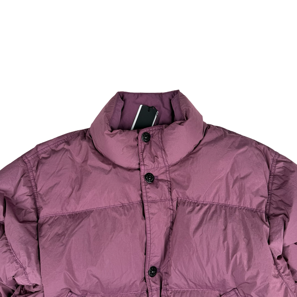 Stone Island 2024 Magenta Crinkle R-NY Down Puffer Jacket - Medium