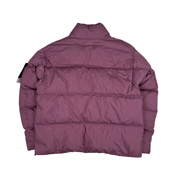 Stone Island 2024 Magenta Crinkle R-NY Down Puffer Jacket - Medium
