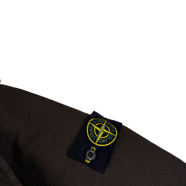 Stone Island 2014 Brown Saia Doppia Faccia Wool Long Winter Jacket - Large