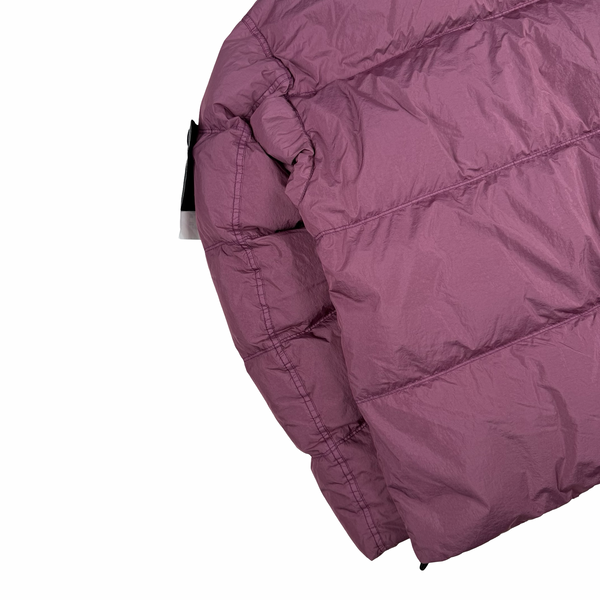 Stone Island 2024 Magenta Crinkle R-NY Down Puffer Jacket - Medium