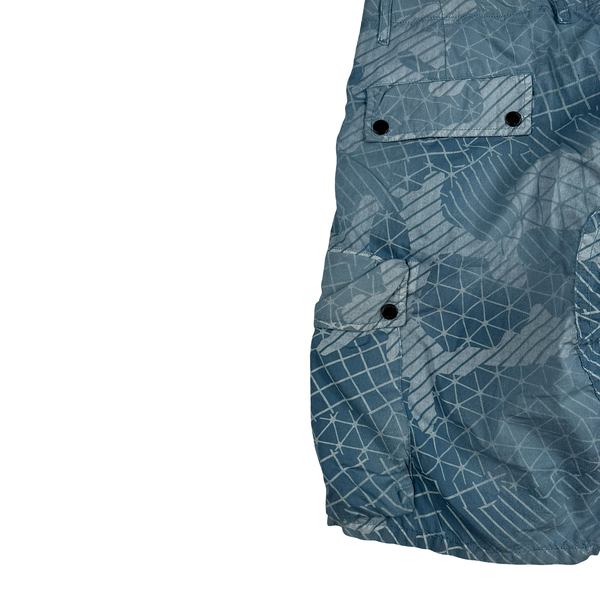 CP Company Blue Pro Tek Camo Shorts - Large