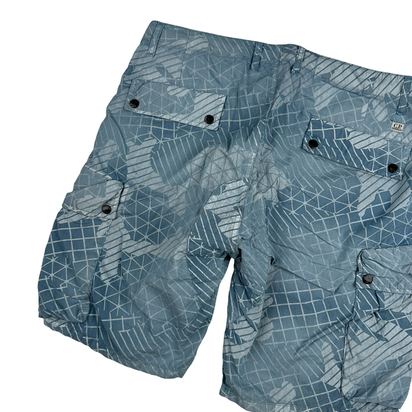 CP Company Blue Pro Tek Camo Shorts - Large