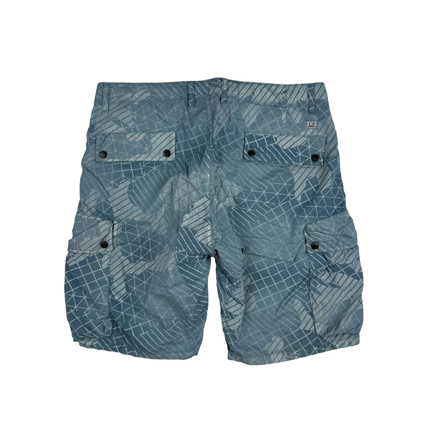 CP Company Blue Pro Tek Camo Shorts - Large