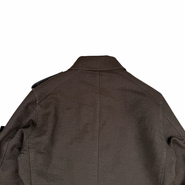 Stone Island 2014 Brown Saia Doppia Faccia Wool Long Winter Jacket - Large