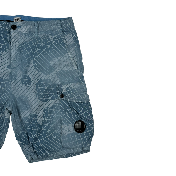 CP Company Blue Pro Tek Camo Shorts - Large