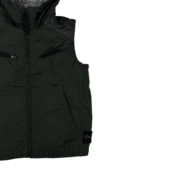 Stone Island Junior 2017 Dark Green Zip Up Gilet Jacket - Age 8