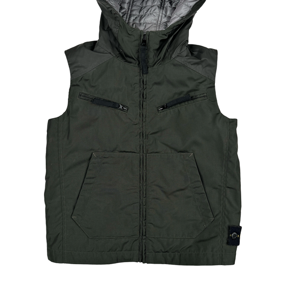 Stone Island Junior 2017 Dark Green Zip Up Gilet Jacket - Age 8