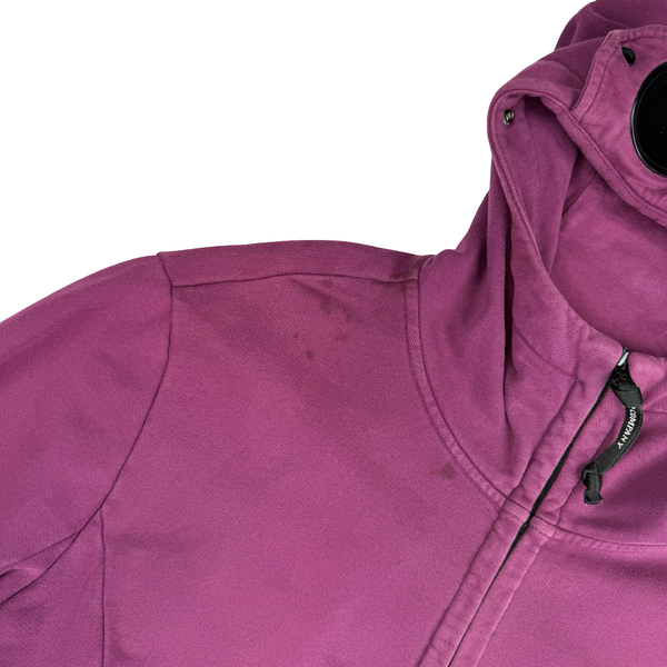 CP Company Purple Goggle Cotton Zip Up Hoodie - 3XL