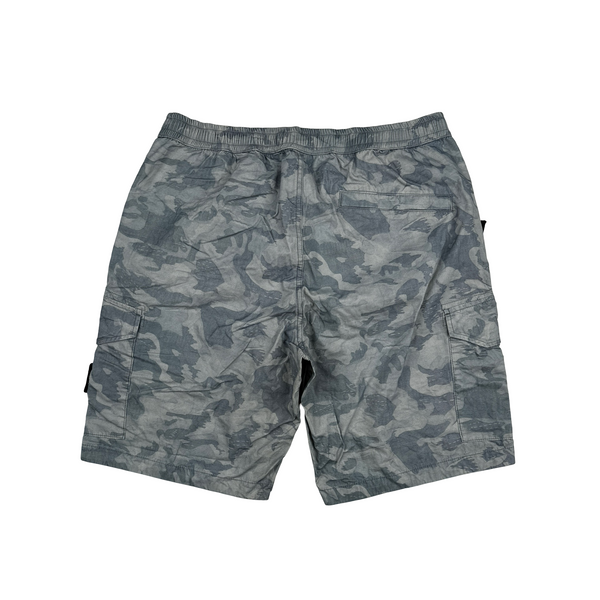 Stone Island 2020 Grey Camo Cargo Shorts - 34"