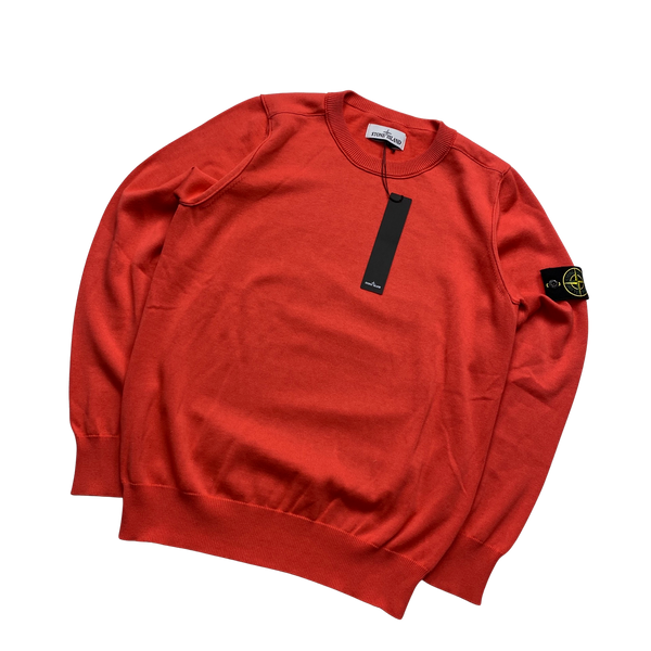 Stone Island 2022 Red Soft Knit - Medium