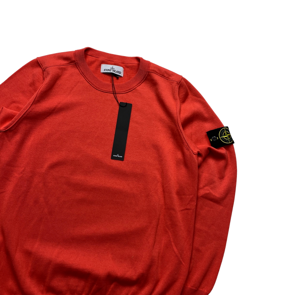Stone Island 2022 Red Soft Knit - Medium