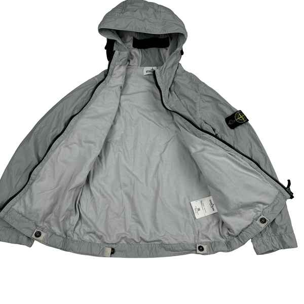 Stone Island Junior 2016 Grey Hooded zip up windbreaker Jacket - Age 8