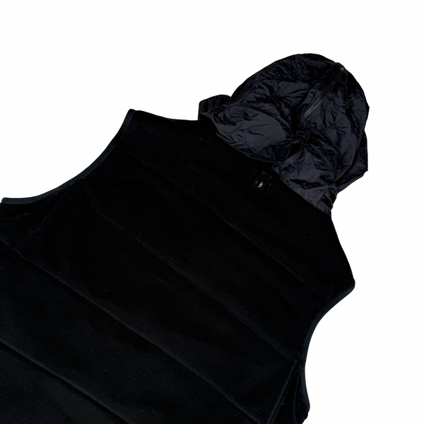 Stone Island 2020 Black Shadow Project Primaloft Moleskin Hooded Gilet - XXL