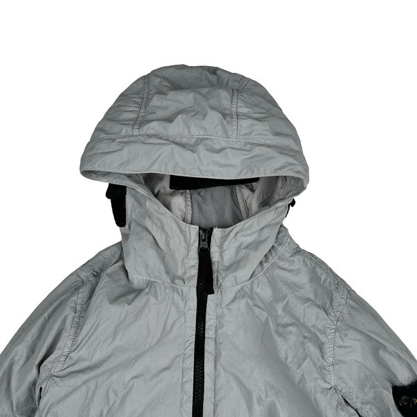Stone Island Junior 2016 Grey Hooded zip up windbreaker Jacket - Age 8