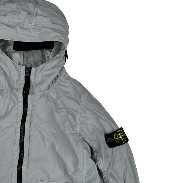 Stone Island Junior 2016 Grey Hooded zip up windbreaker Jacket - Age 8