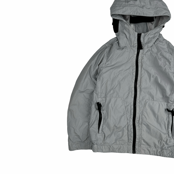 Stone Island Junior 2016 Grey Hooded zip up windbreaker Jacket - Age 8
