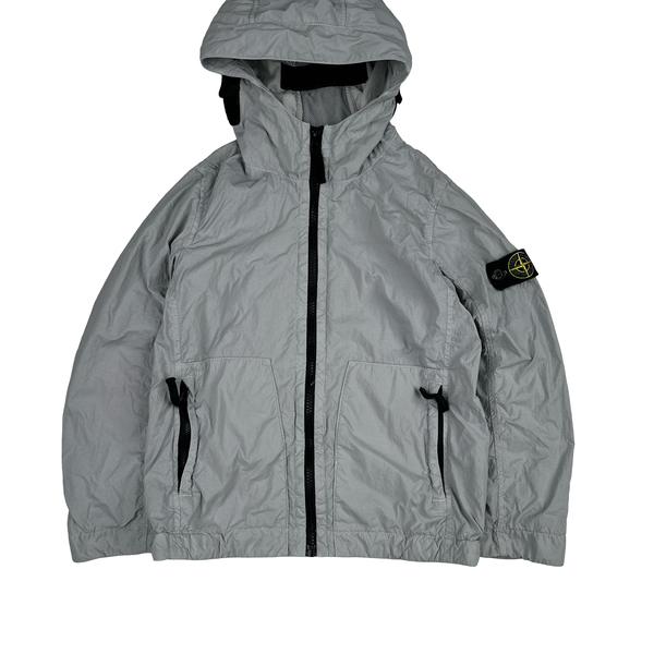 Stone Island Junior 2016 Grey Hooded zip up windbreaker Jacket - Age 8