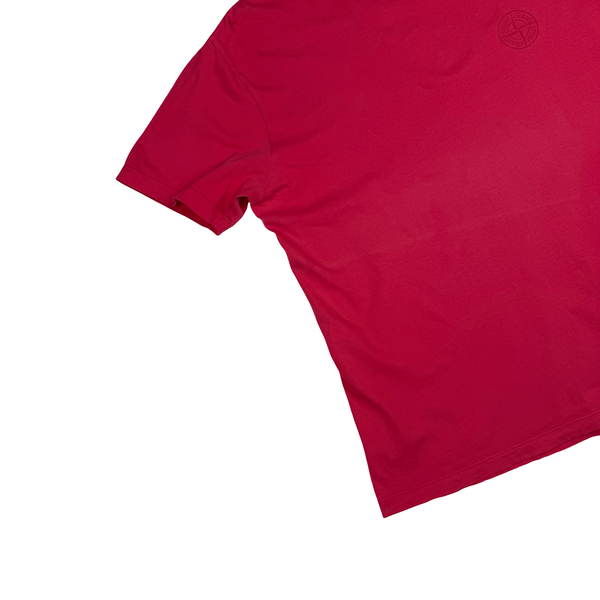 Stone Island 2014 Ruby Spellout Short Sleeve cotton T Shirt - XL