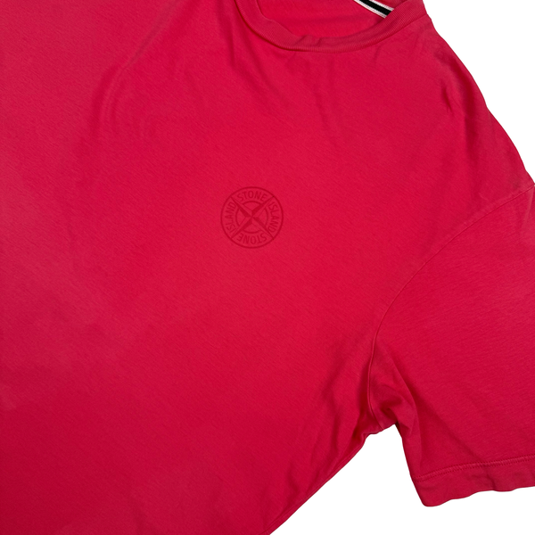 Stone Island 2014 Ruby Spellout Short Sleeve cotton T Shirt - XL