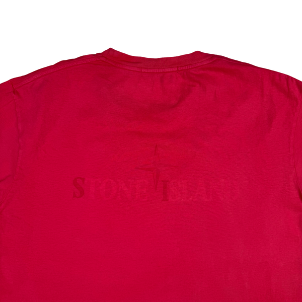 Stone Island 2014 Ruby Spellout Short Sleeve cotton T Shirt - XL