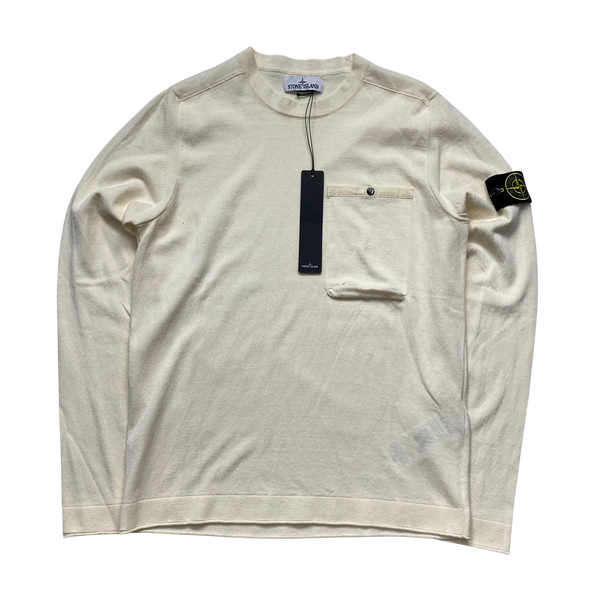 Stone Island 2022 Cream Soft Knit - Small