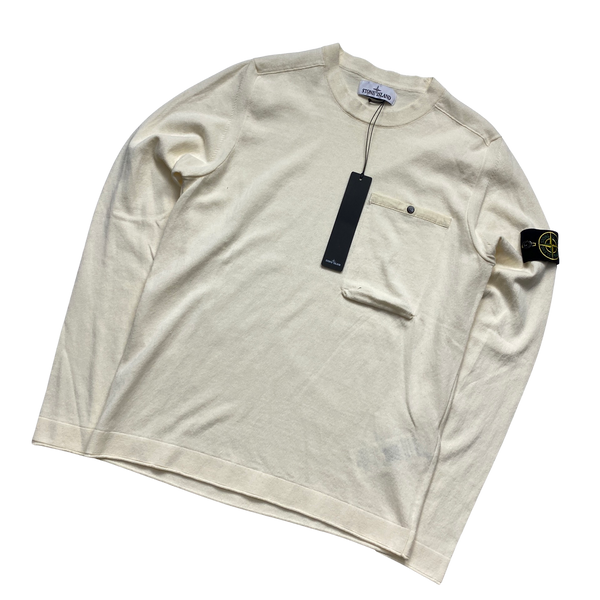 Stone Island 2022 Cream Soft Knit - Small
