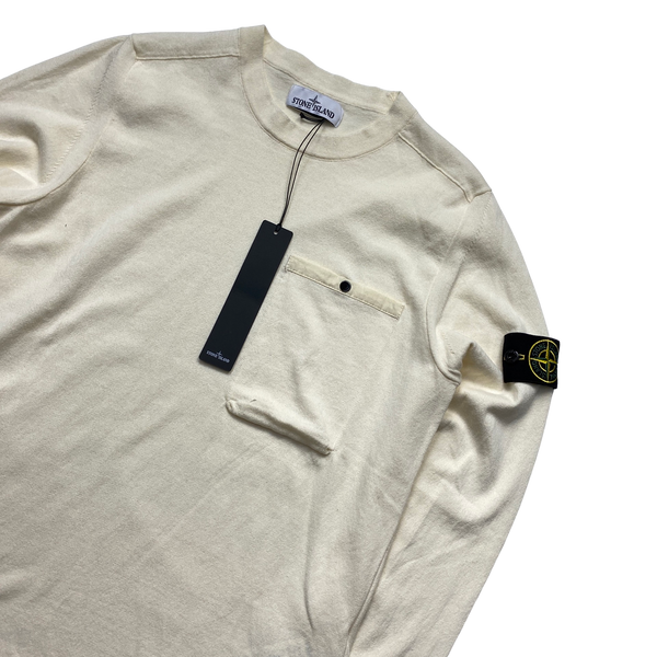 Stone Island 2022 Cream Soft Knit - Small