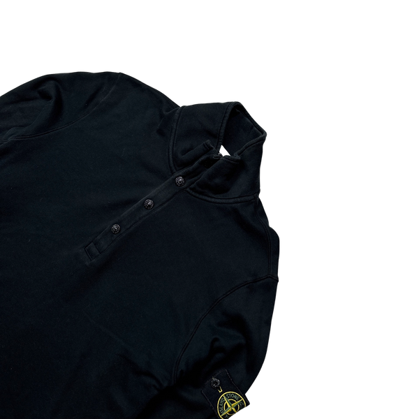 Stone Island 2017 Black Cotton Pullover Jumper - Medium
