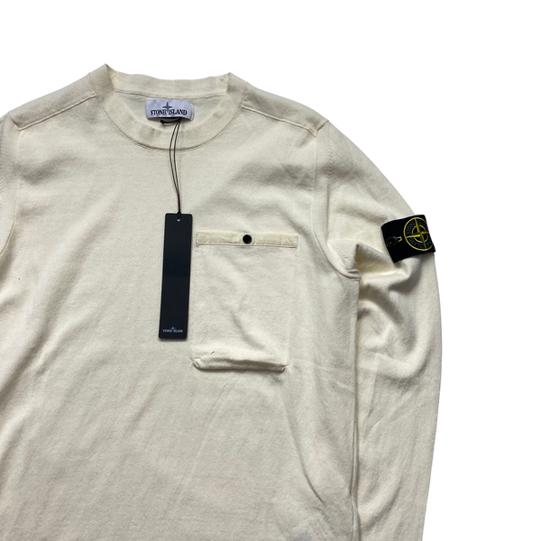 Stone Island 2022 Cream Soft Knit - Small