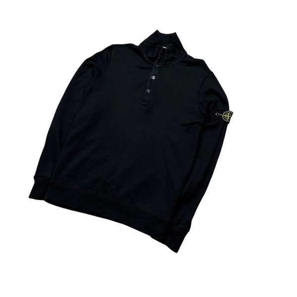 Stone Island 2017 Black Cotton Pullover Jumper - Medium