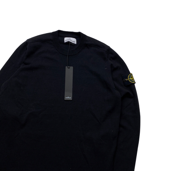 Stone Island 2022 Black Knit Crewneck Jumper Small Mat s Island