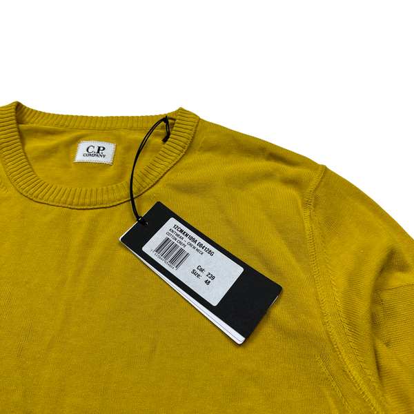 CP Company Yellow Cotton Knit Jumper - Medium