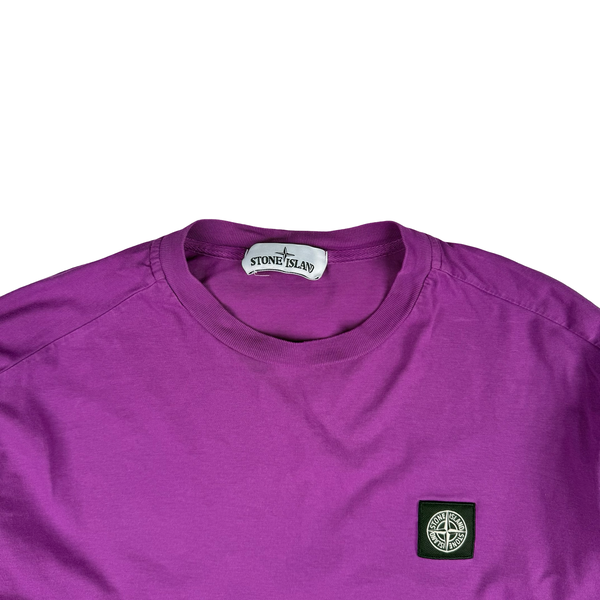 Stone Island 2018 Purple Long sleeve Cotton T Shirt - Medium
