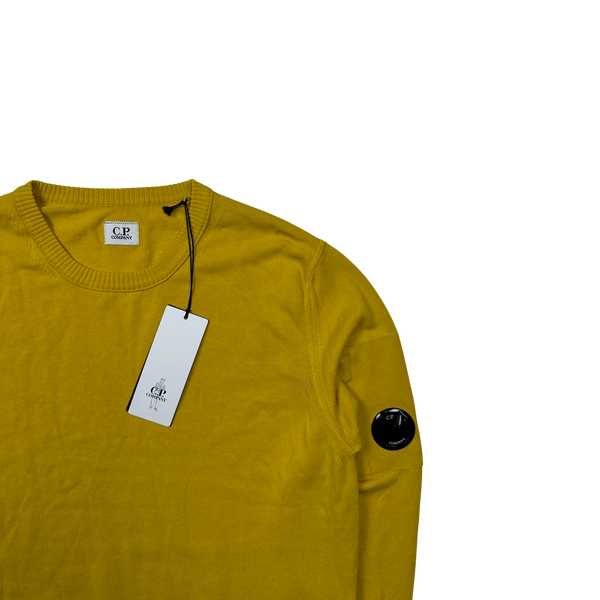 CP Company Yellow Cotton Knit Jumper - Medium