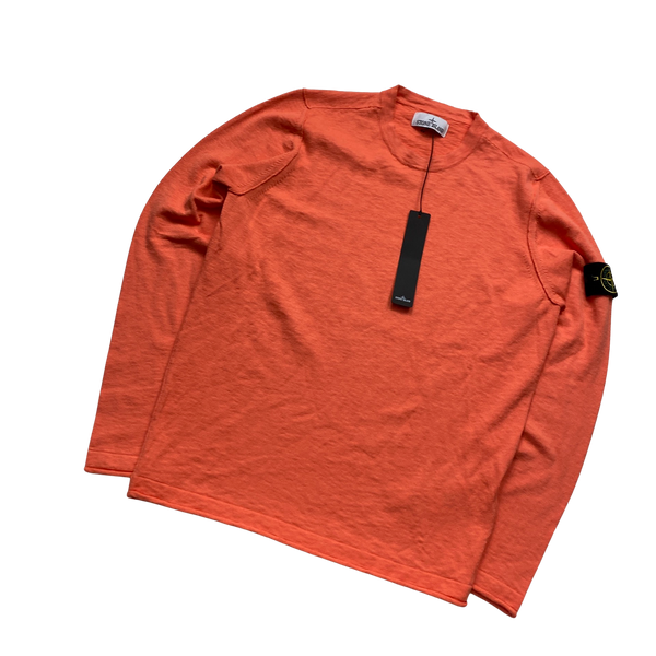 Stone Island 2022 Red Knit Crewneck Jumper - Medium