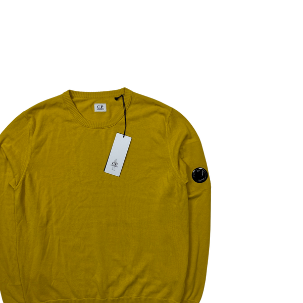 CP Company Yellow Cotton Knit Jumper - Medium