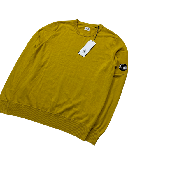 CP Company Yellow Cotton Knit Jumper - Medium