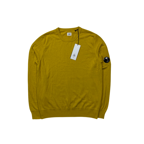 CP Company Yellow Cotton Knit Jumper - Medium