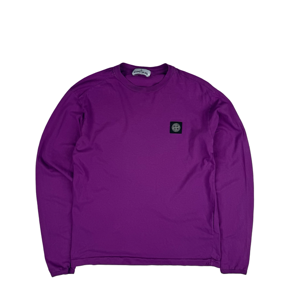 Stone Island 2018 Purple Long sleeve Cotton T Shirt - Medium